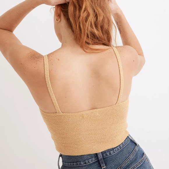 [NWT] Madewell Cropped Sweater Tank in Gold - Picture 4 of 4